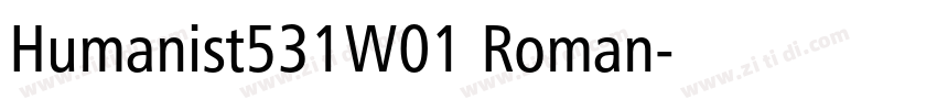 Humanist531W01 Roman字体转换